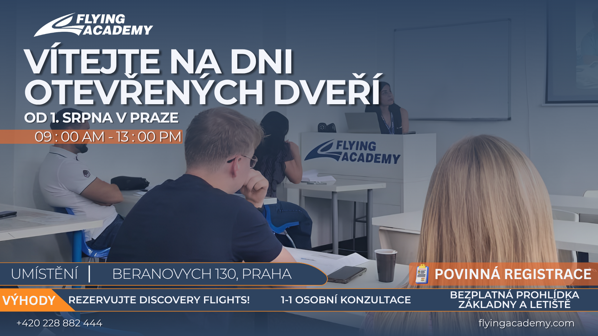 Open Doors Day at Flying Academy Prague from August 1, 2026